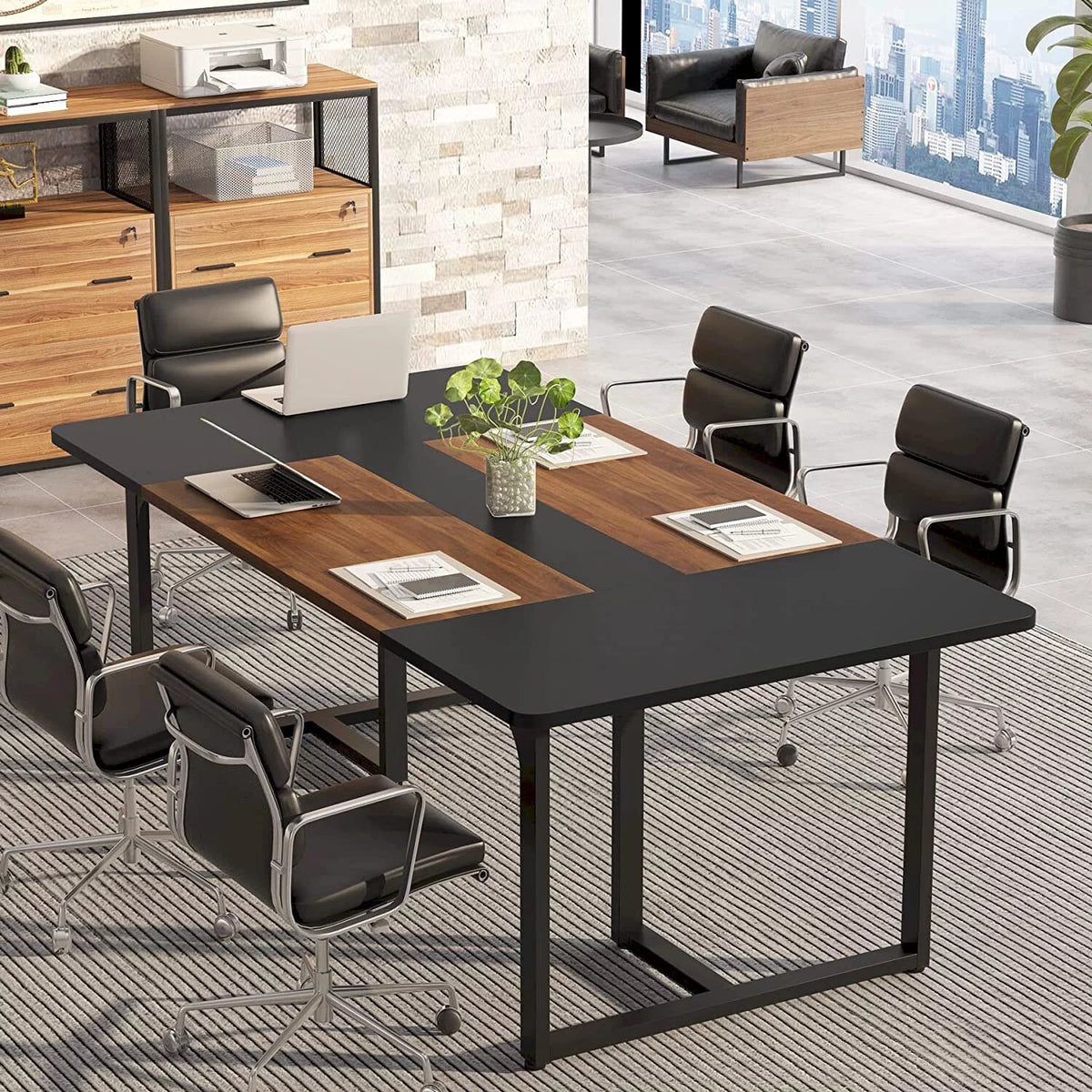 6FT Wood Metal Meeting Table K244