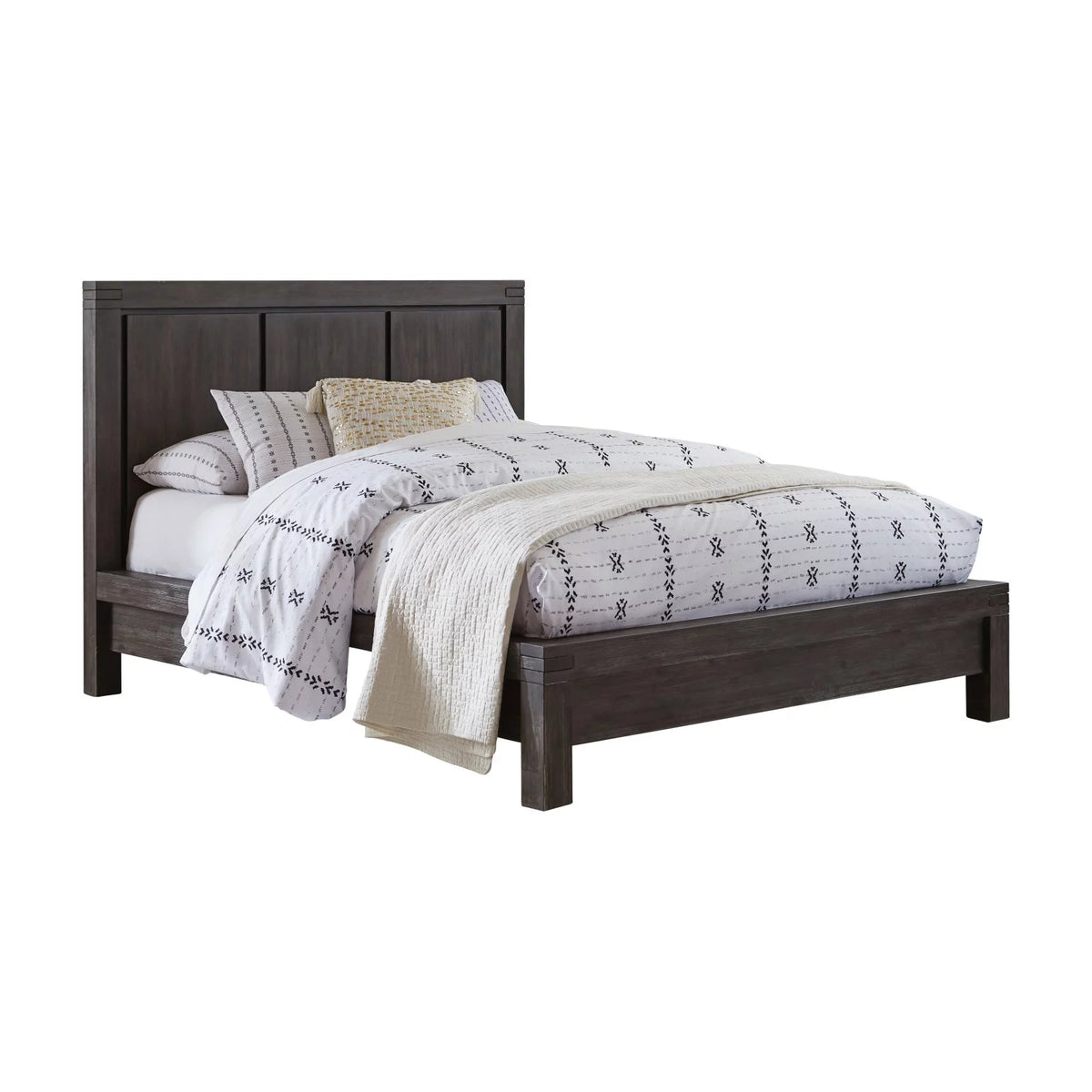 Solid Wood Queen Panel Platform Bed R439470