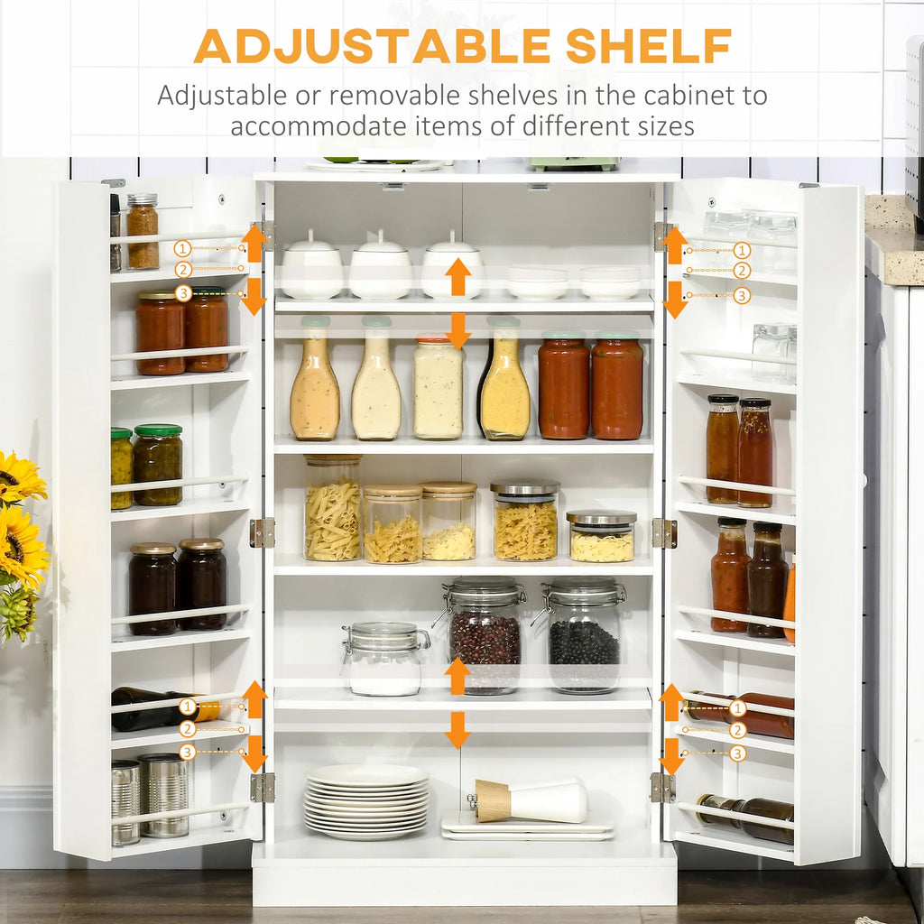 White 2 Door Storage Cabinet with Adjustable Shelves U3165