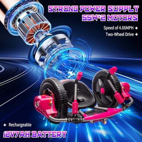 Red 12V Electric Drifting Go Kart with 16-Inch Big Wheel L853