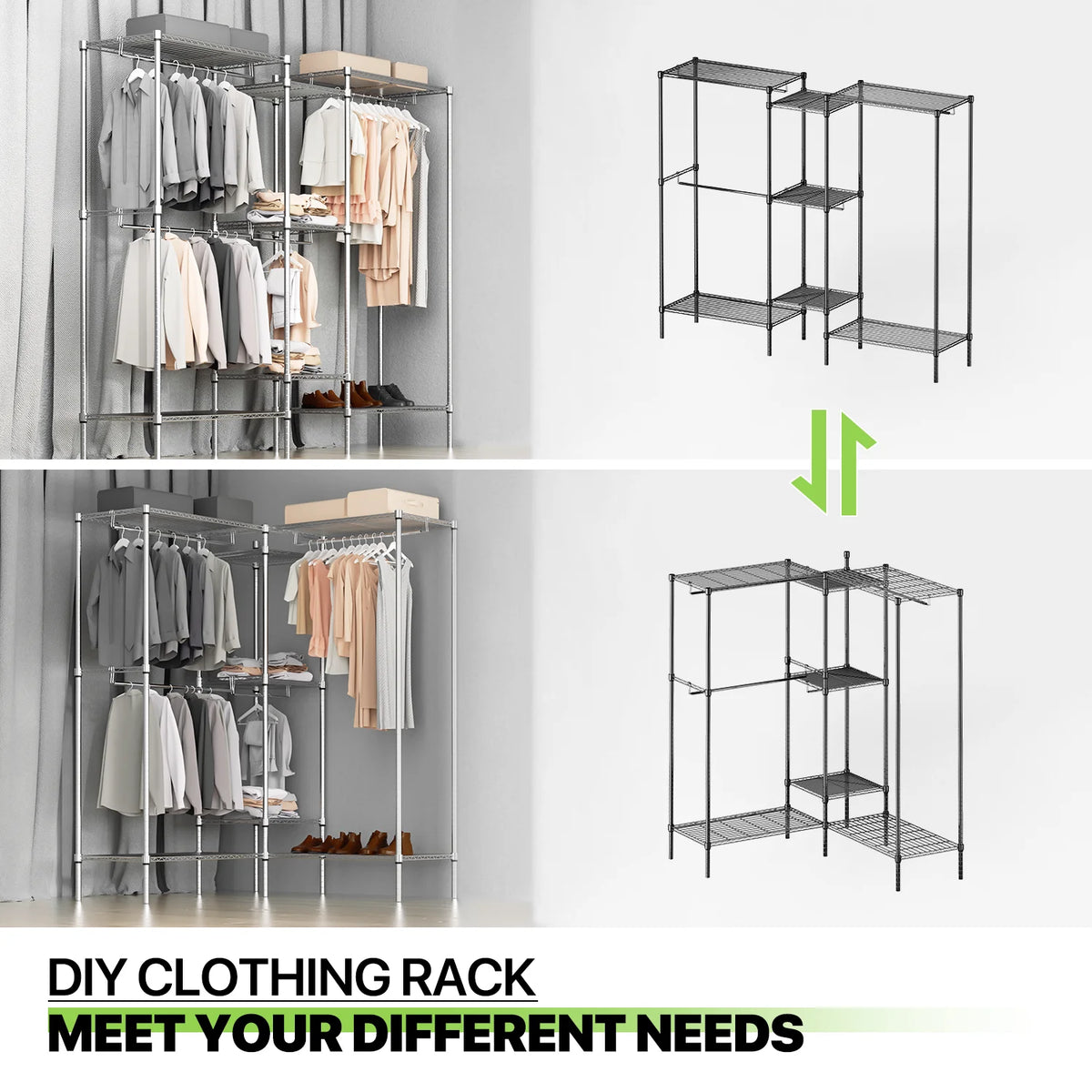 Carbon Steel Heavy Duty Garment Rack T35686