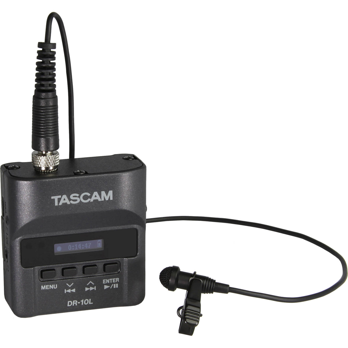 Black Mini Portable Recorder with Lavaliere Microphone D322626
