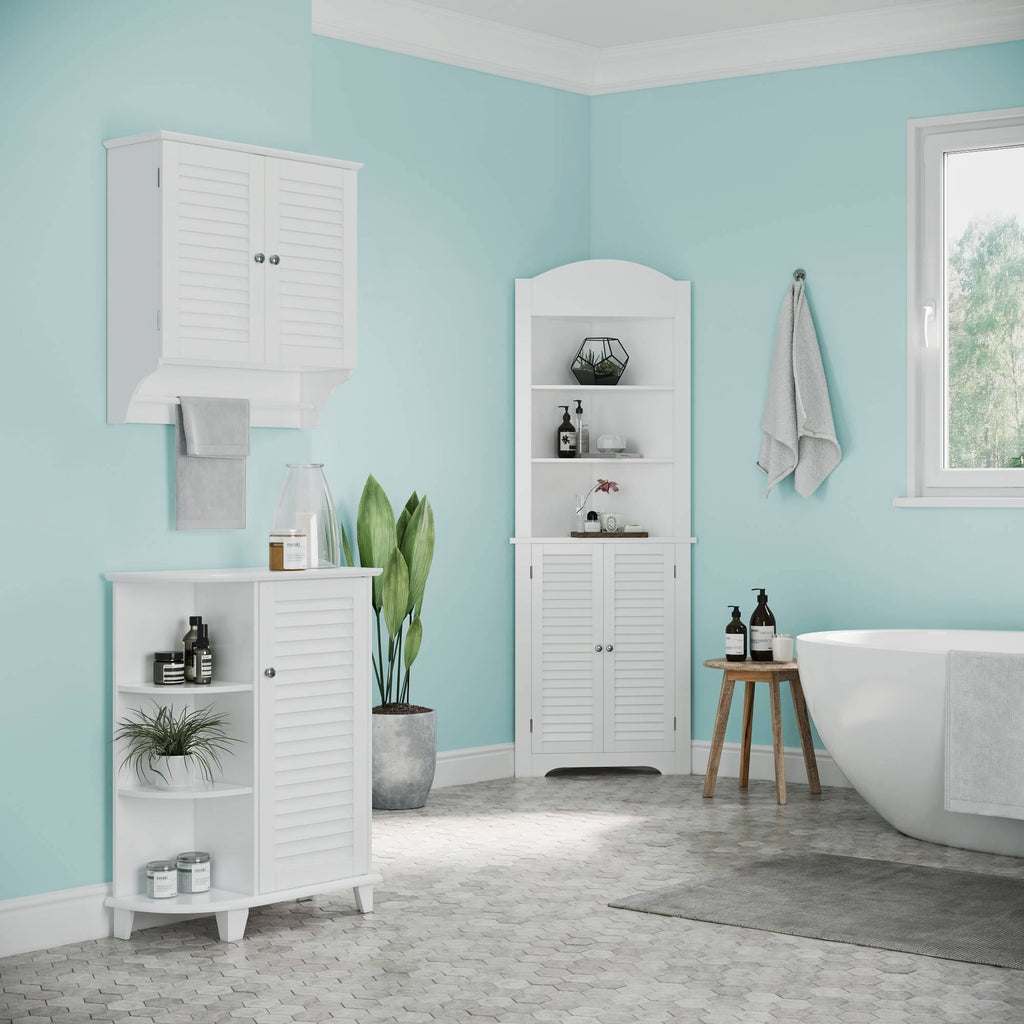 White Tall Corner Cabinet X89160