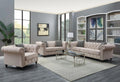 Tan Linen Sofa Loveseat and Chair A968