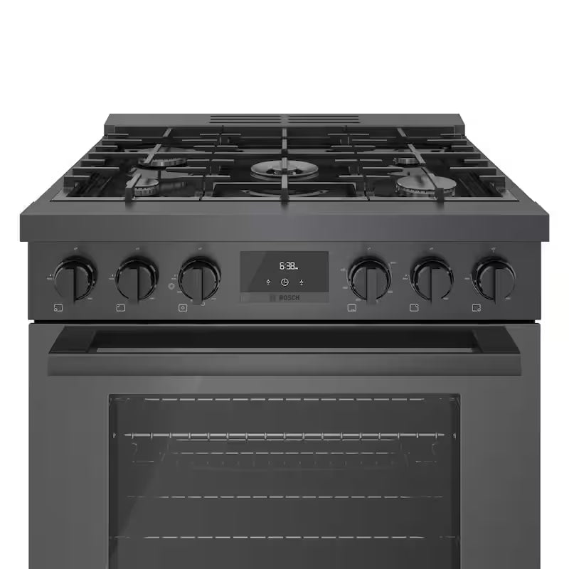 30 in. 3.7 cu. ft. Gas Range with 5-Burners in Black Stainless Steel Z67430