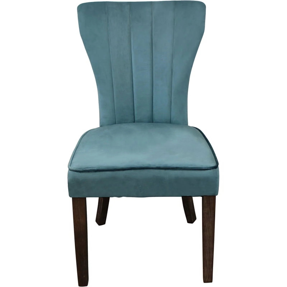 Dining Table Set with Solid Wood Round Table and 6 Chairs in Teal C375
