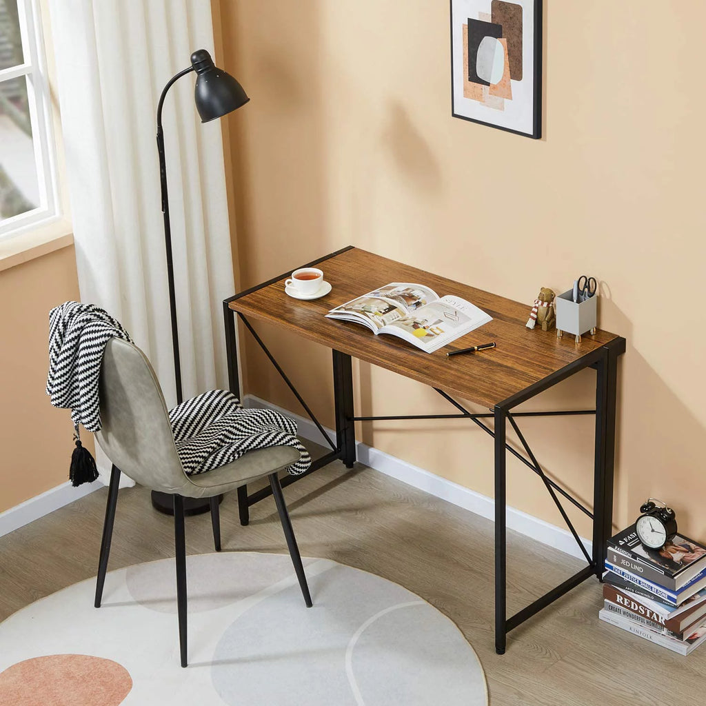 Folding Computer Desk 39” Walnut T330333