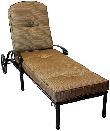 Cast Aluminum Reclining Chaise Lounge H5827