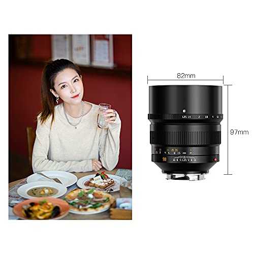 90mm f1.25 Manual Focus Mirrorless Camera Lens Black N69957