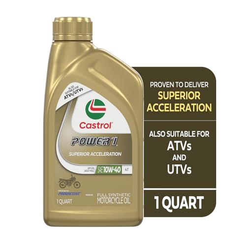 10W-40 Full Synthetic Motorcycle Oil, 1 Quart, Pack of 6 A789904