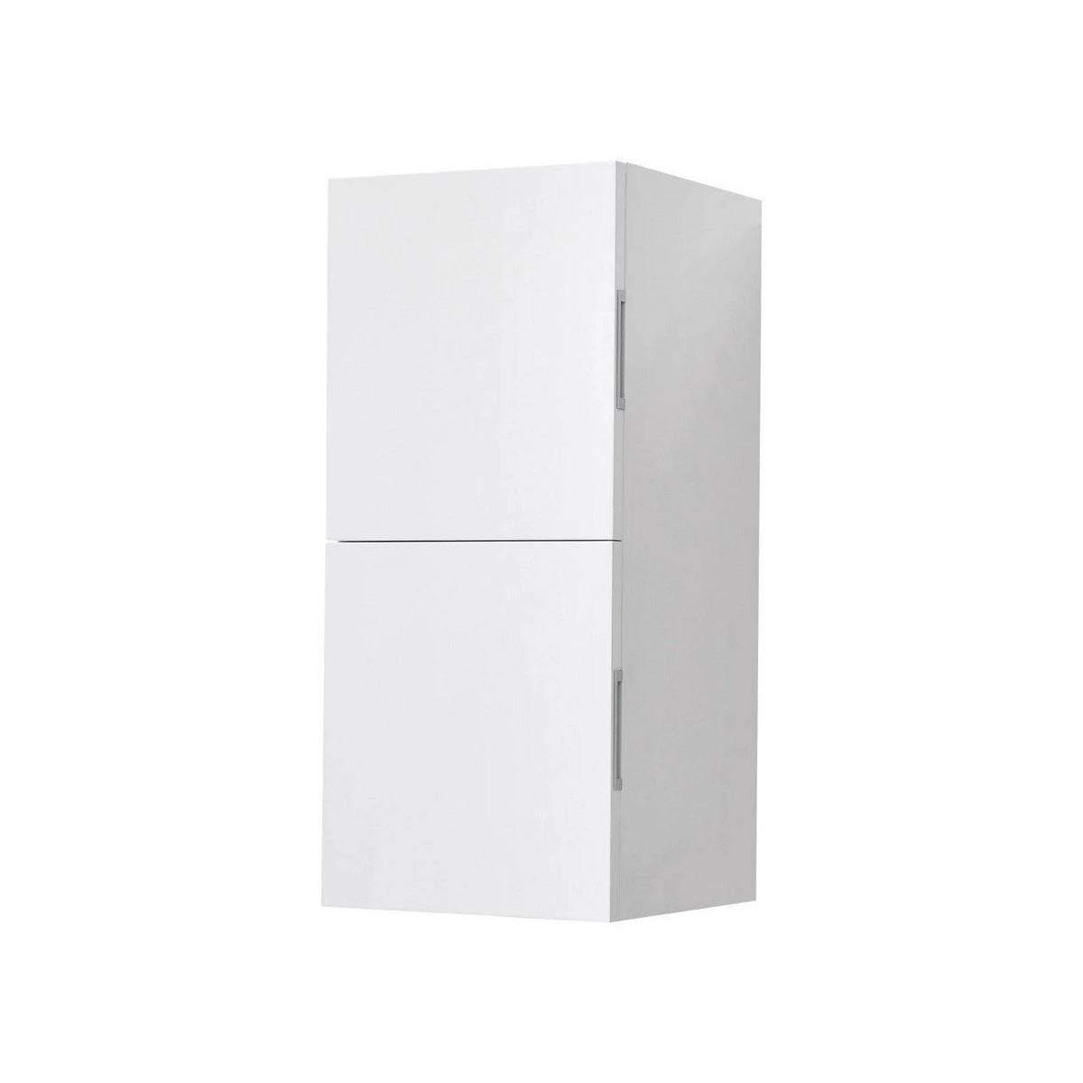 24 High Linen Side Cabinet with Two Doors in Gloss White D20401