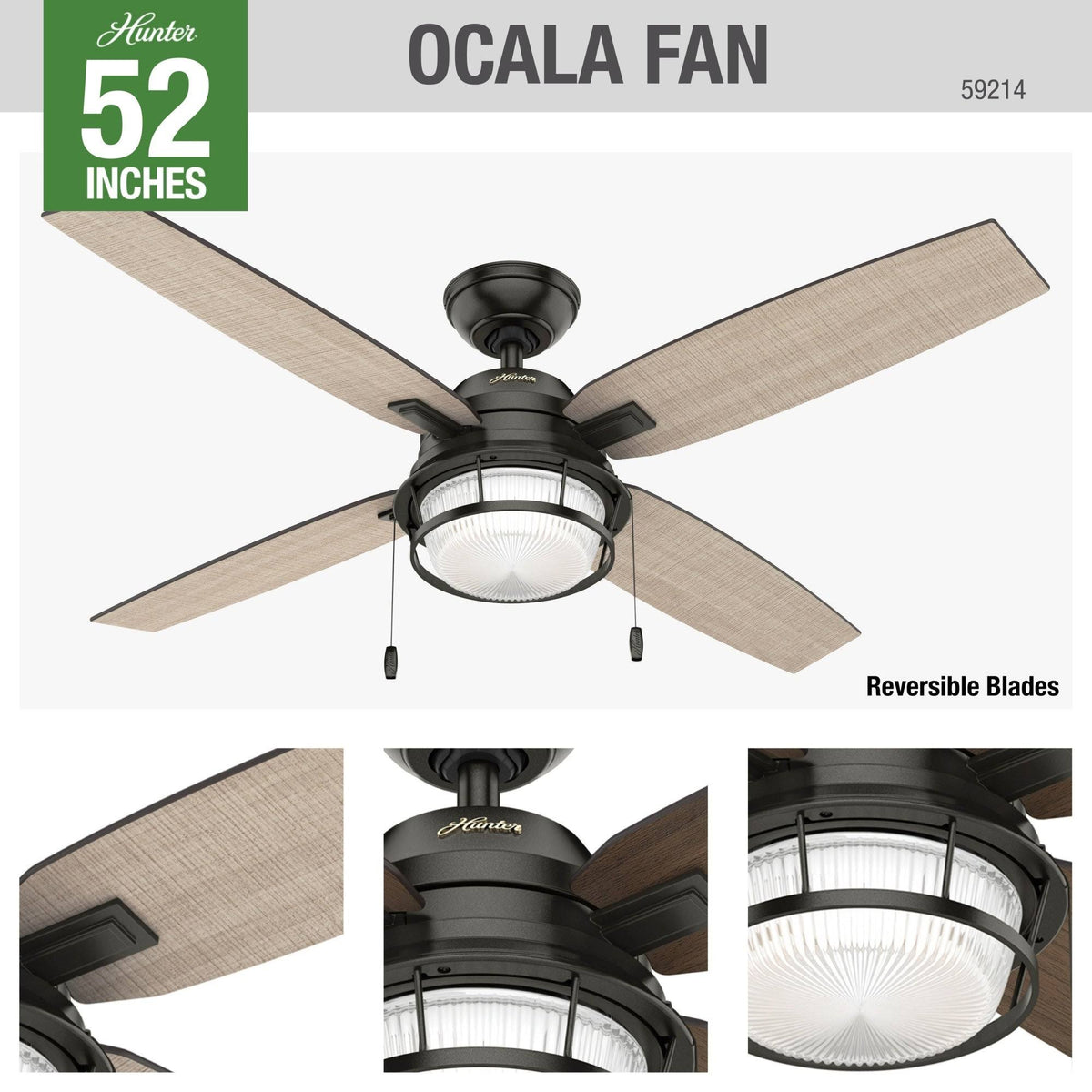 52 in. Ceiling Fan with Light L936831