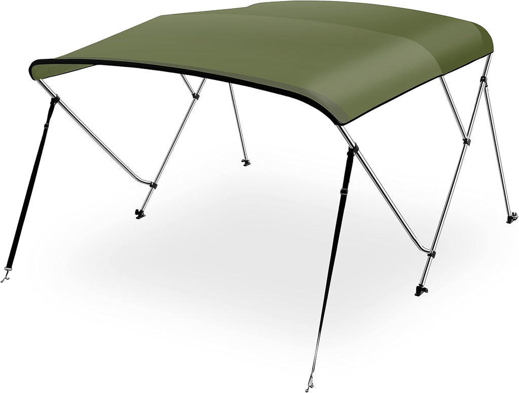 Waterproof 54-60 W 3 Bow Boat Bimini Top Canvas Sun Shade with Storage Boot M852
