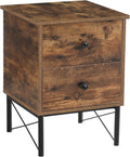 Vintage 2 Drawer Side Table with Metal Frame I639