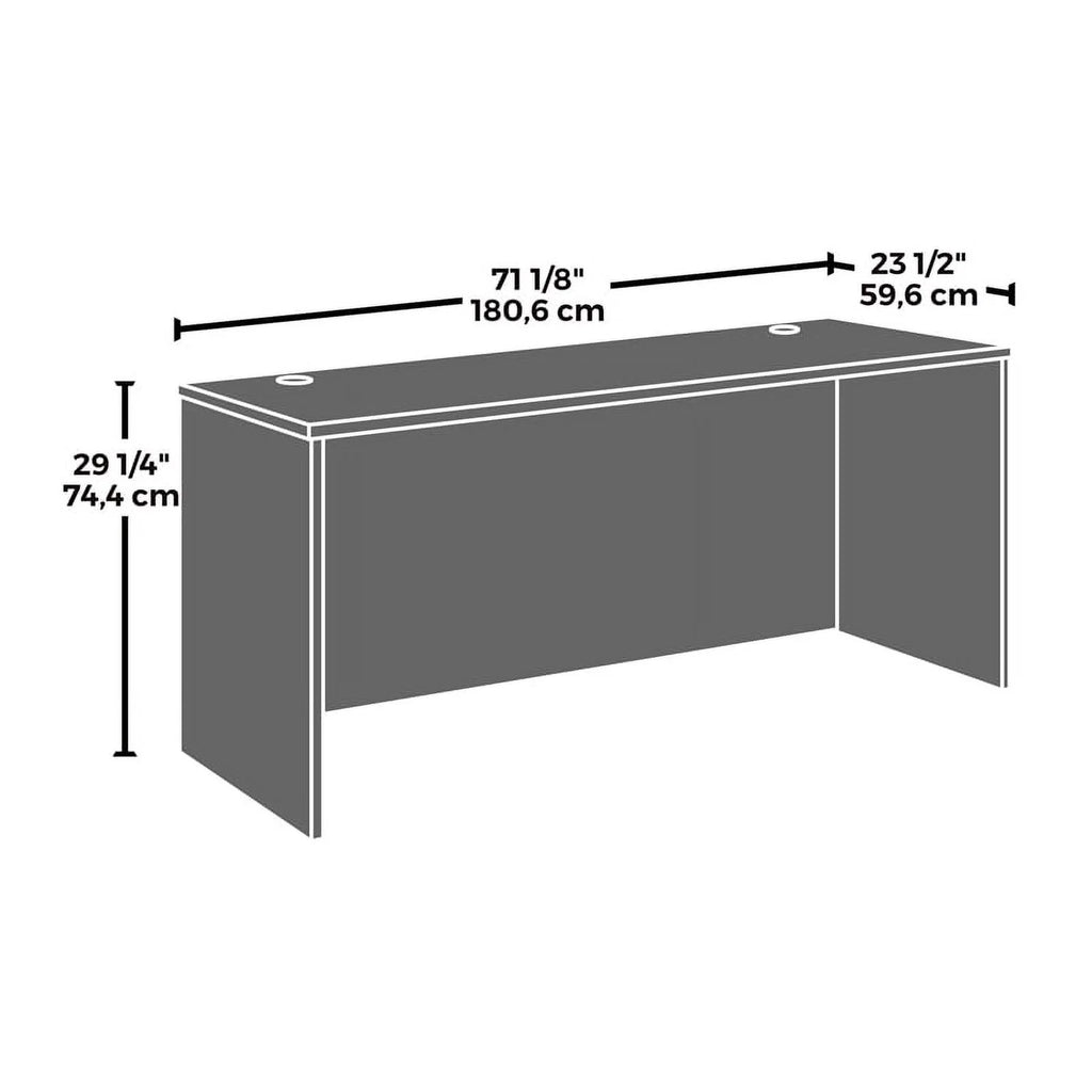 72"x24" Engineered Wood Desk with Return T61032