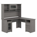 L Shaped Computer Desk With Hutch And Storage B947