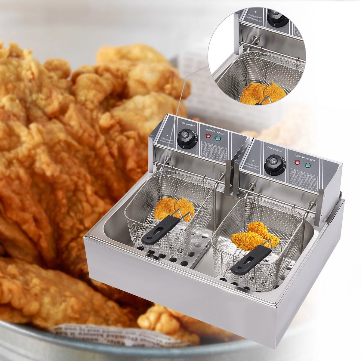 5000W 12L Stainless Steel Electric Deep Fryer Q9931