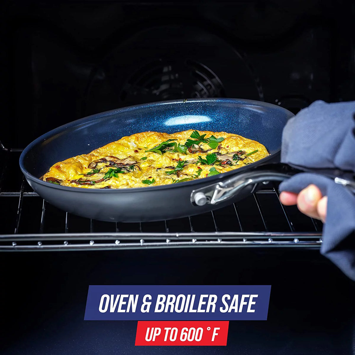 Blue Diamond Hard Anodized Ceramic Nonstick 10-Piece Cookware Set Y4716