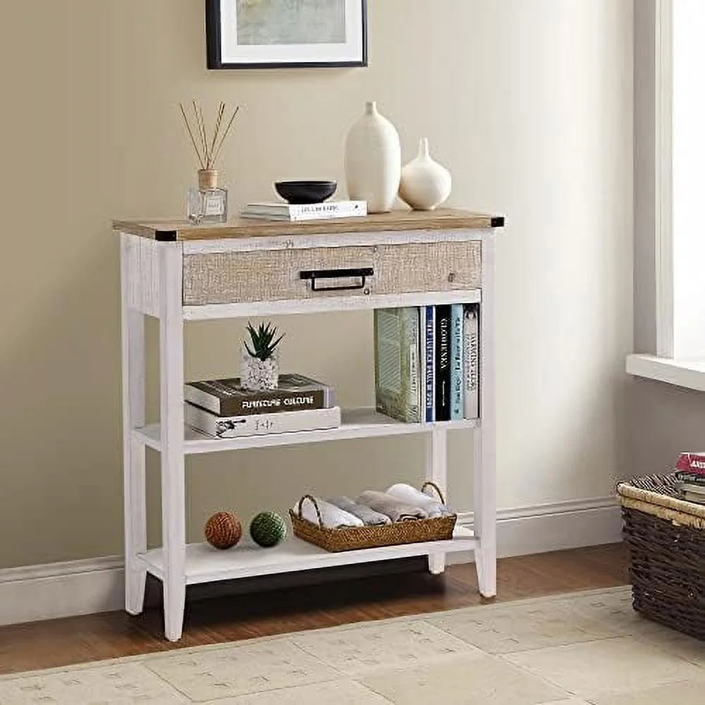 Farmhouse Console Table with 4 Drawer N7572