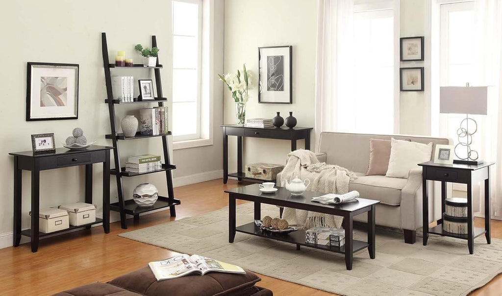 Black End Table with Drawer and Slide O5411