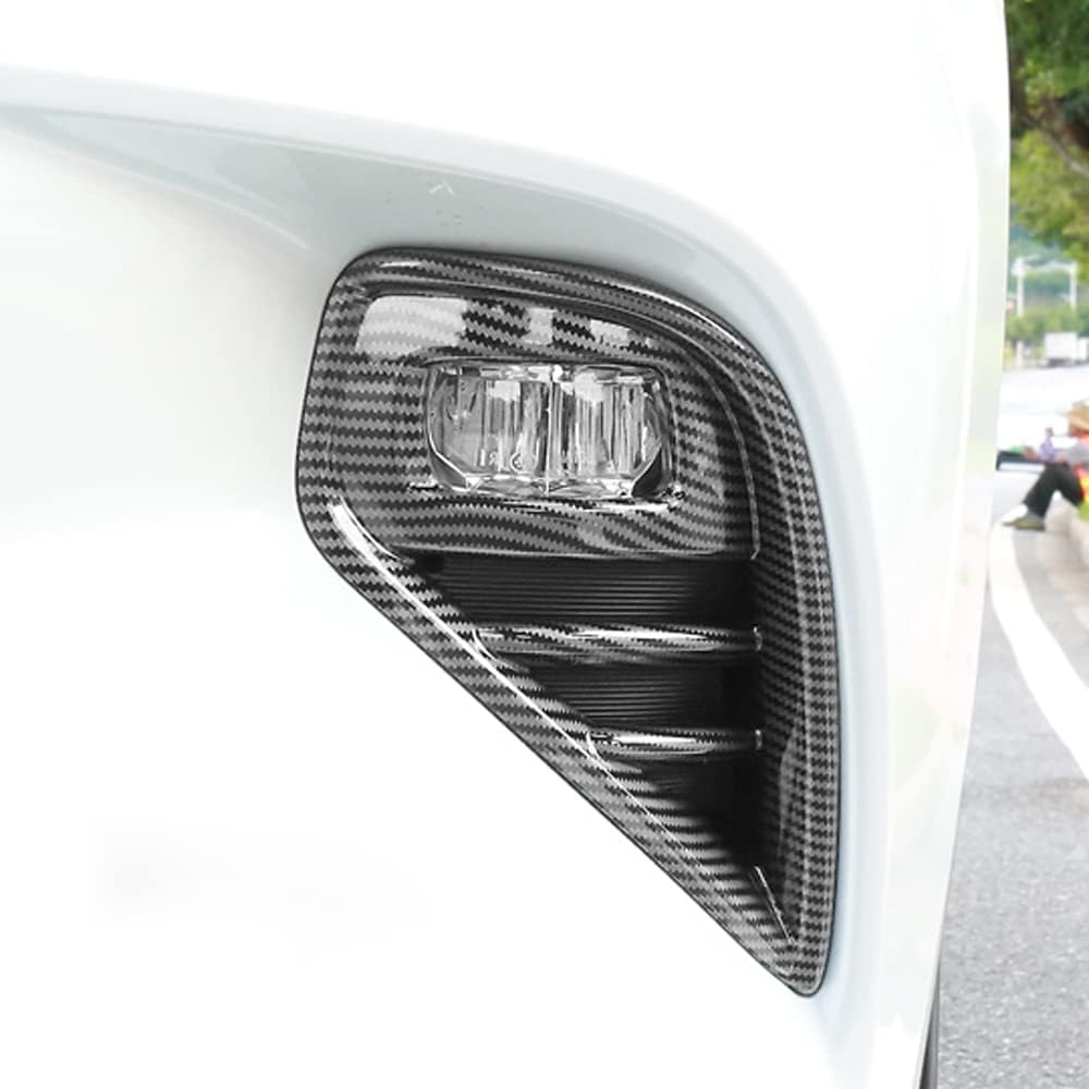 2020 2021 2022 Toyota Highlander Front Fog Light Cover ABS Carbon Fiber Print Frame D275
