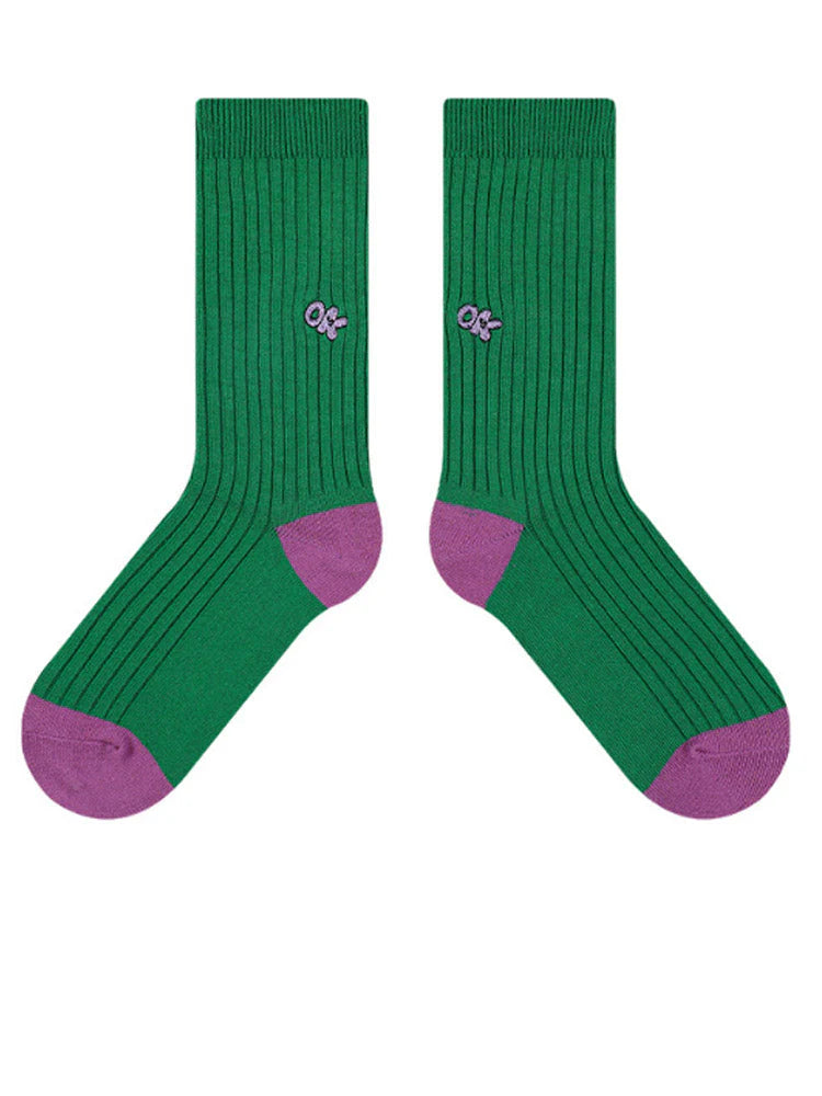 Embroidered Letter Socks E508703