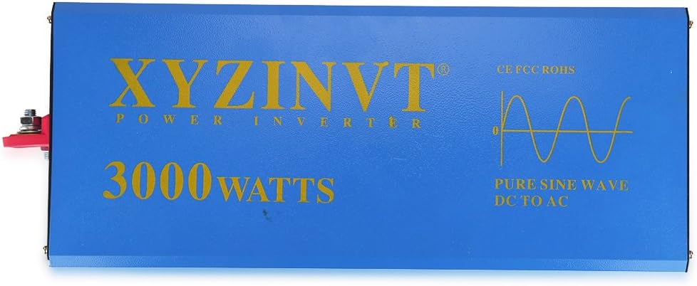 3000 watt Pure Sine Wave Power Inverter dc 24v to ac 120v with LED Display and Wireless Remote Controller Z839