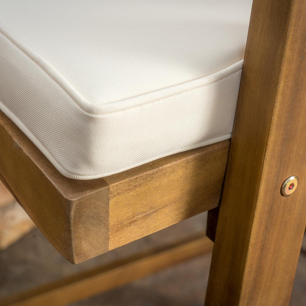 Acacia Wood Outdoor Barstools, 4-Pcs Set Q3899