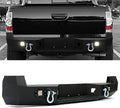 Rear Bumper with License Plate D-Rings Lights Powder Coated Steel A7292