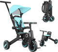 Blue Foldable Toddler Tricycle with Canopy C9900