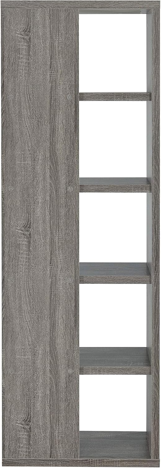 5-Tier Weathered Grey Bookcase E251747