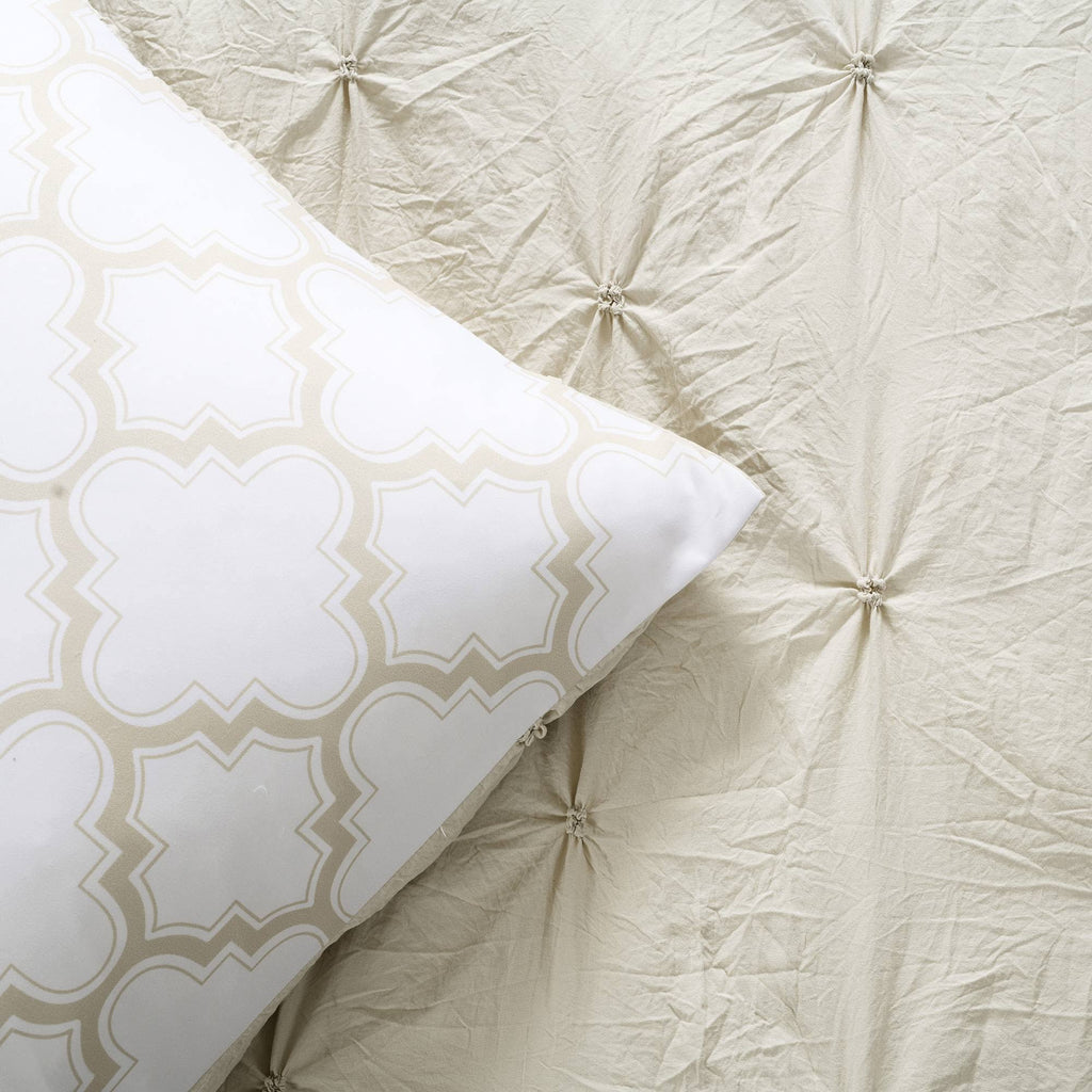 Pintuck Geo Comforter Set Full/Queen G2111