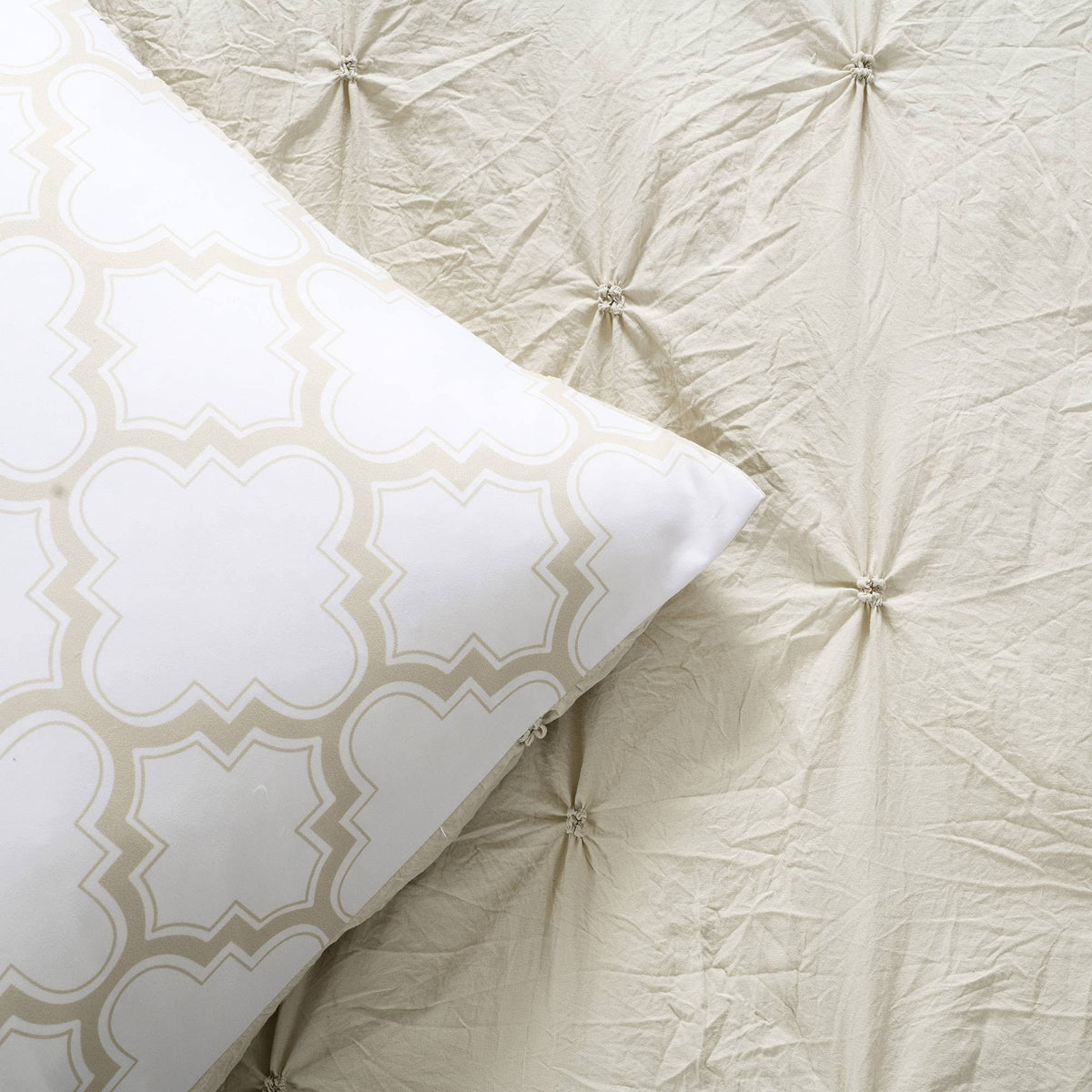 Pintuck Geo Comforter Set Full/Queen G2111