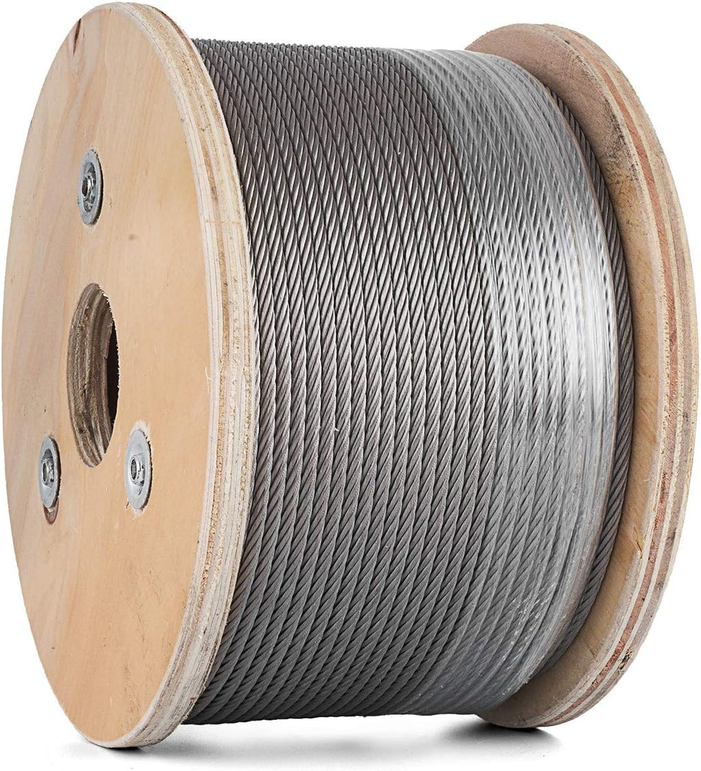 304 Stainless Steel Wire Rope 500ft 3/16 7x19 Cable S60477