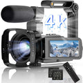 4K Video Camera Camcorder 48.0MP 60FPS with External Microphone L416749