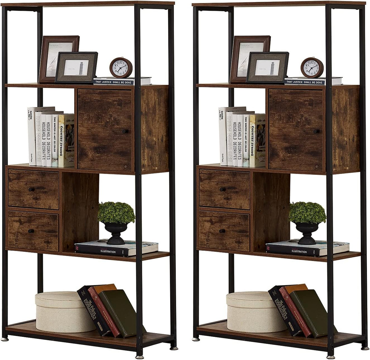 4-Tier Storage Bookshelf with Drawers D1959