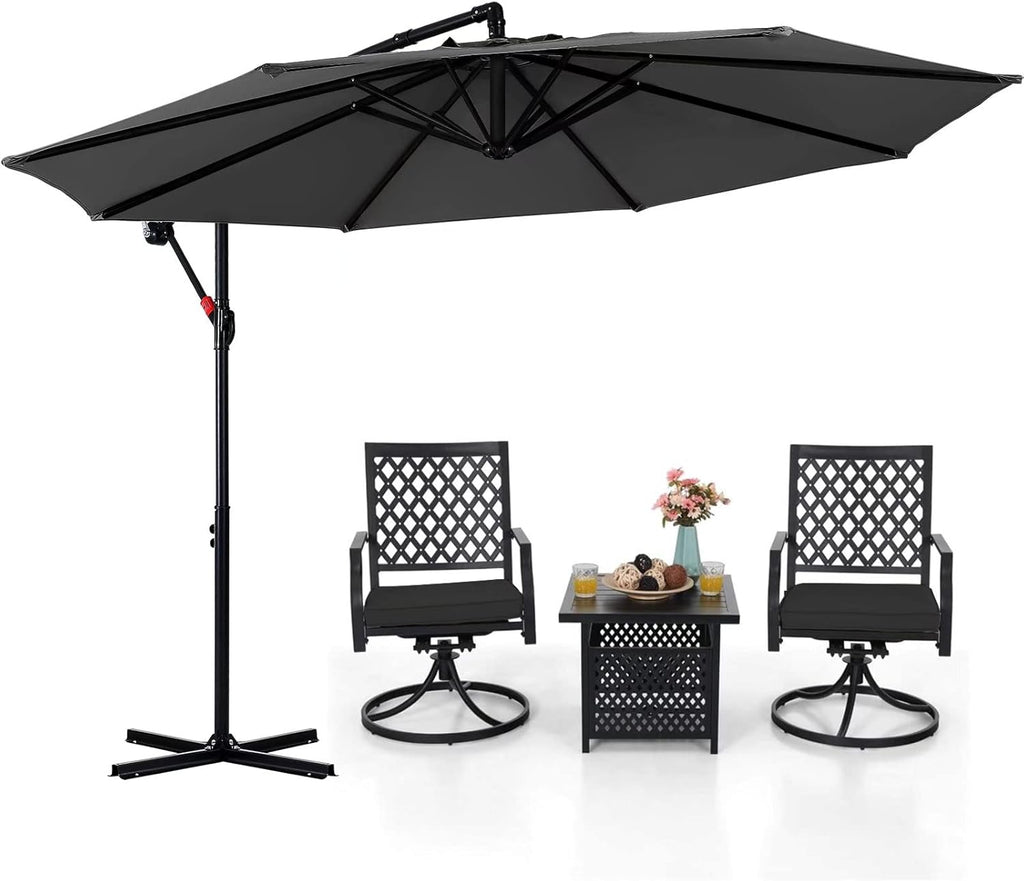 10FT Red Cantilever Patio Umbrella Q561