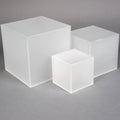 Set of Three Frosted Acrylic Cube Risers K741