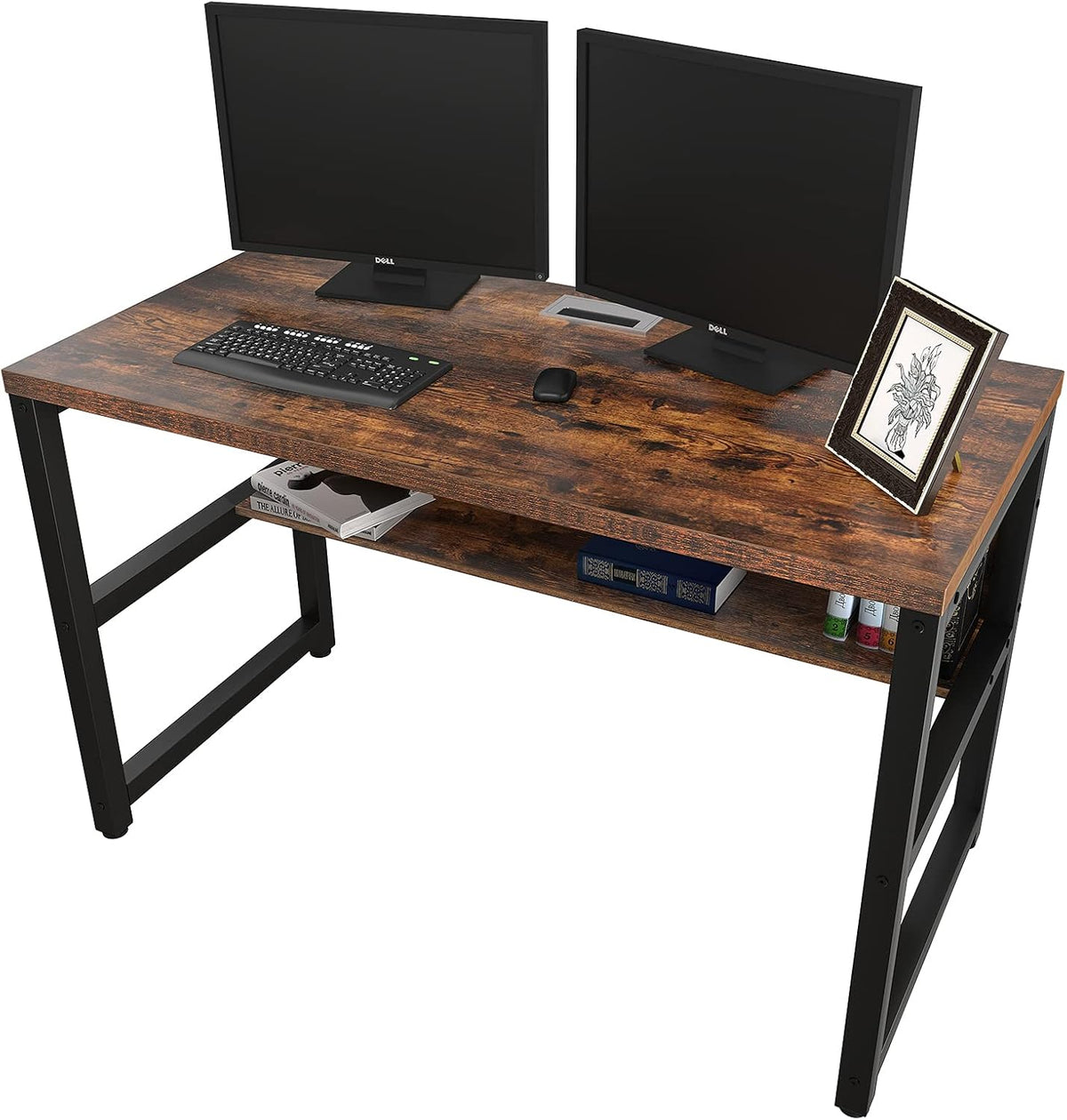Computer Desk with Bookshelf 47 Pink G615271