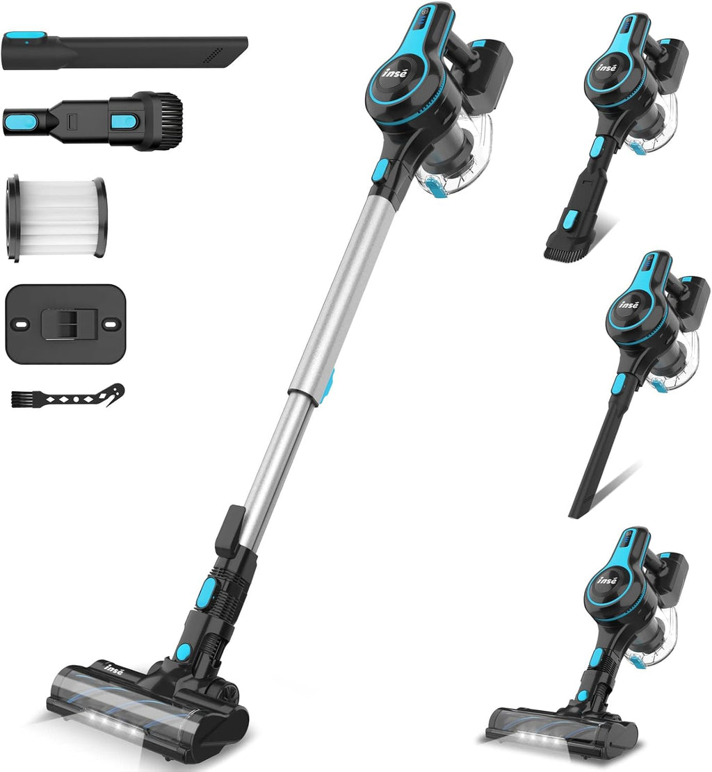 Light Blue Cordless Stick Vacuum Cleaner Q364