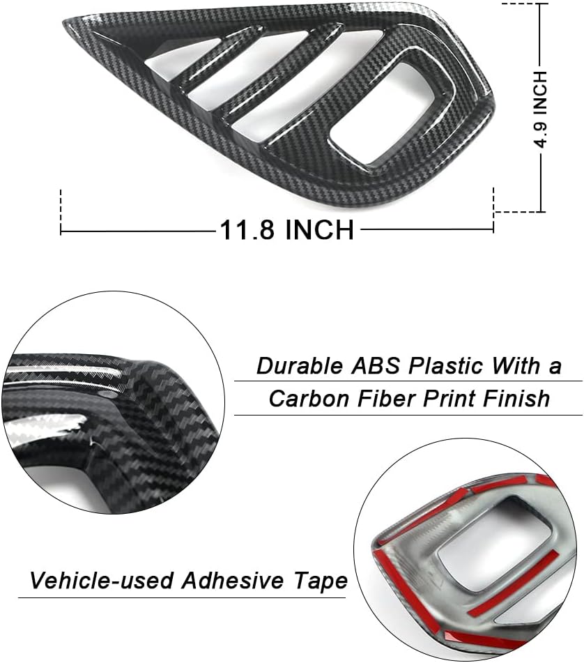2020 2021 2022 Toyota Highlander Front Fog Light Cover ABS Carbon Fiber Print Frame D275
