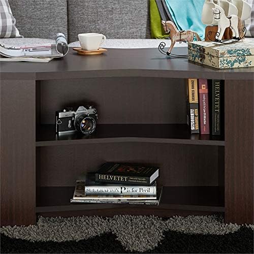 Modern Wood Multi Shelf Coffee Table in Walnut S1754