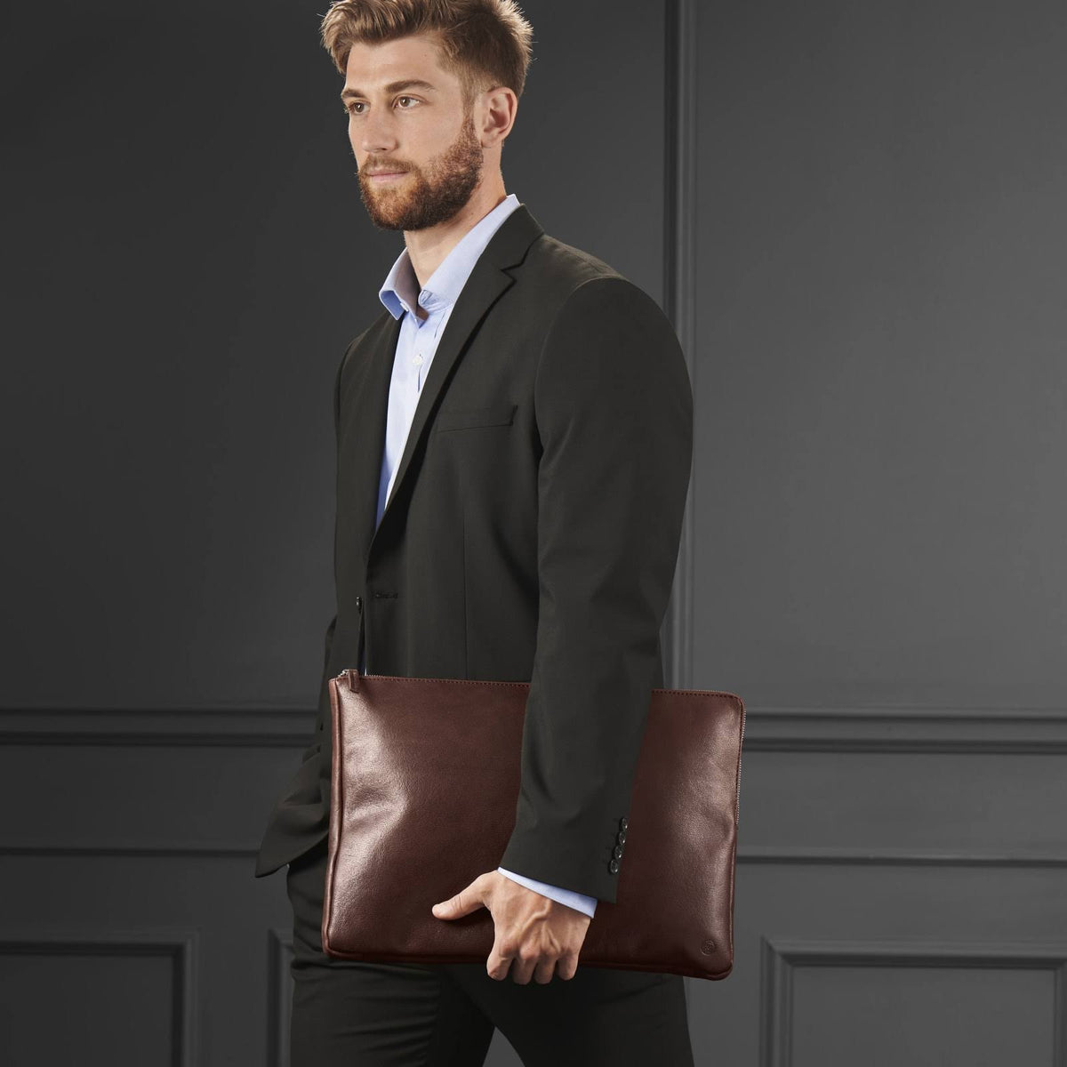 Brown Leather Laptop Sleeve N41355