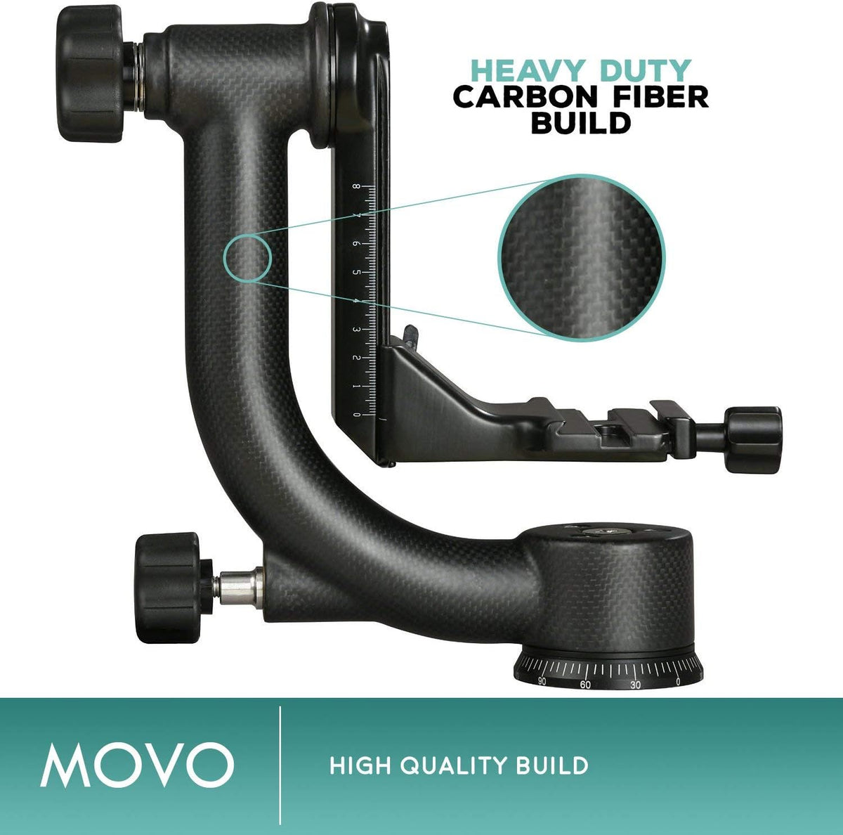 Carbon Fiber Gimbal Tripod Head with Arca-Swiss Quick-Release Plates O6026