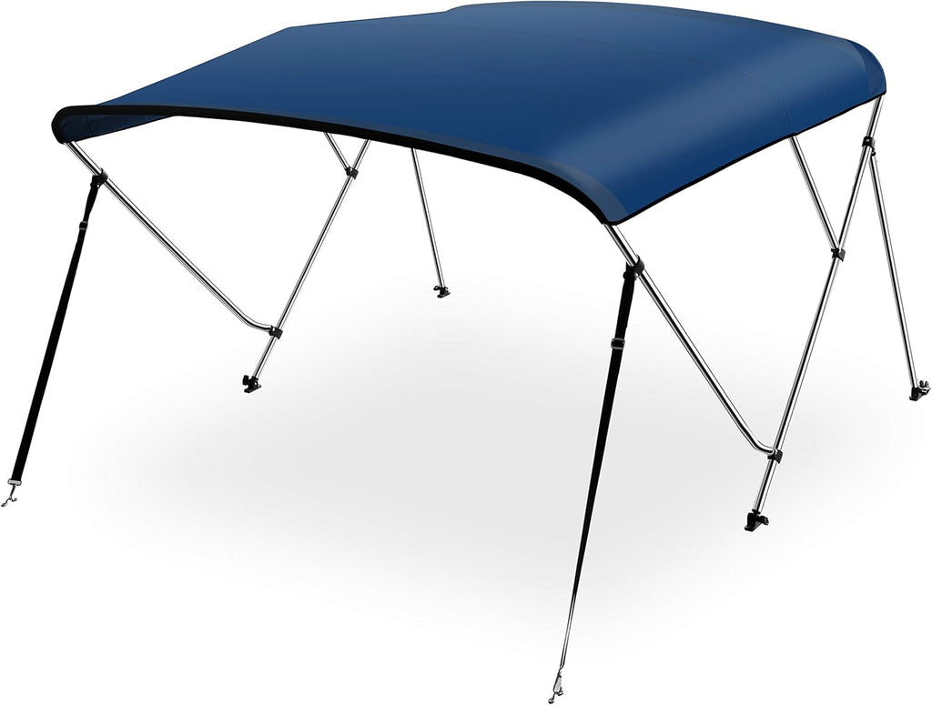 Waterproof 54-60 W 3 Bow Boat Bimini Top Canvas Sun Shade with Storage Boot M852