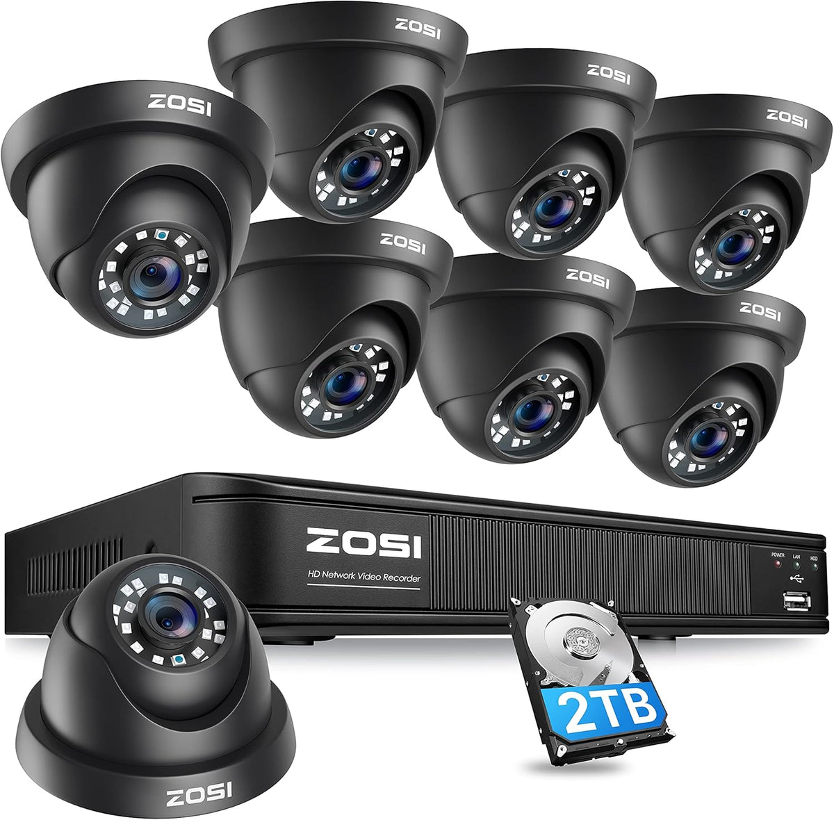 4K 8MP 4 Channel CCTV DVR and 4 x 4K Dome Camera Security Camera System F7404