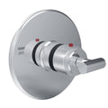 Satin Bronze Round Thermostatic Trim Plate with Handle E8121