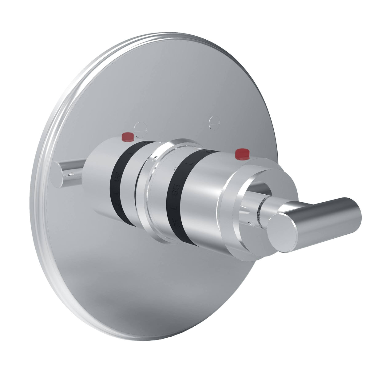 Satin Bronze Round Thermostatic Trim Plate with Handle E8121