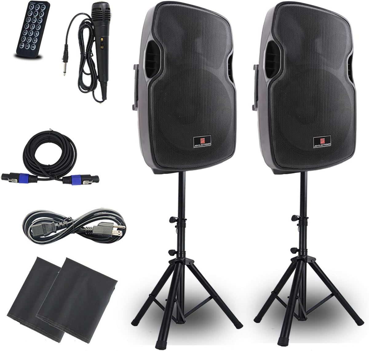 Powered PA Speakers 2-Way 15 Inch Pair A305