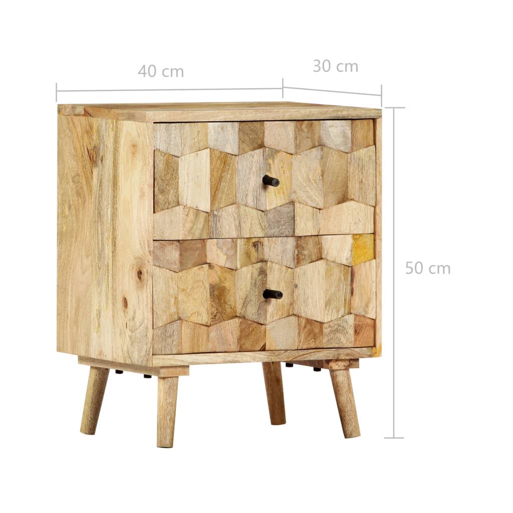 Solid Mango Wood Bedside Cabinet A27415